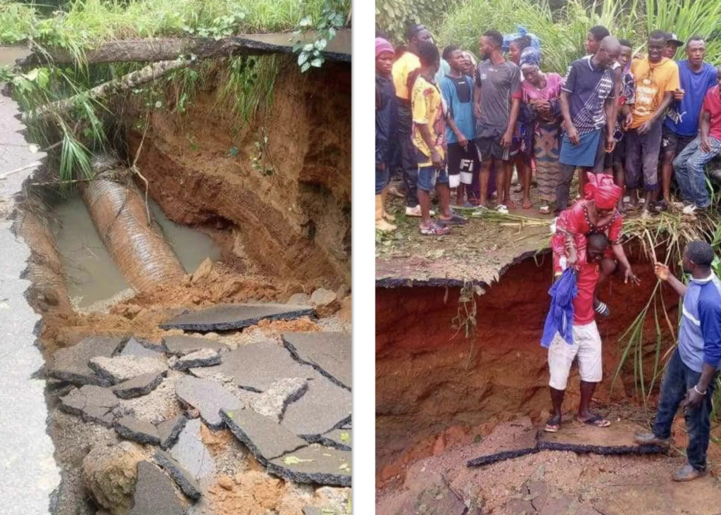 lola-route-1024x731 N’zérékoré : la route menant à Lola coupée après la rupture d’un pont