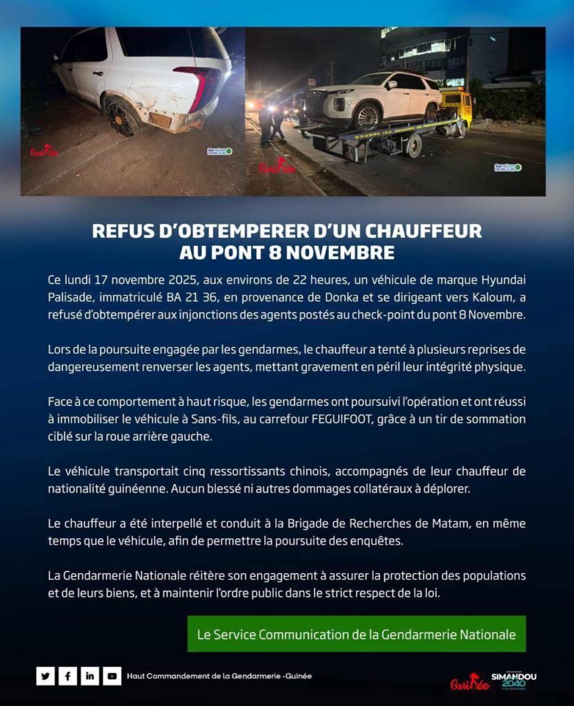 communique-gendarmerie-832x1024 Des tirs entendus à Kaloum : les précisions de la gendarmerie nationale