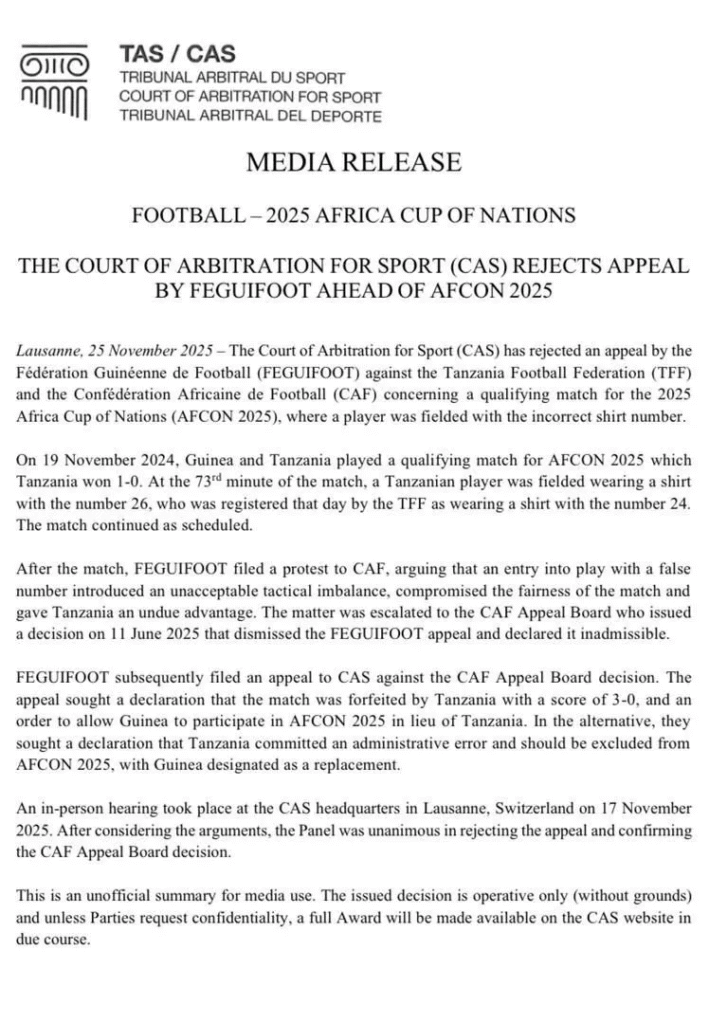 image-109-709x1024 TAS : la Guinée perd son litige face à la Tanzanie