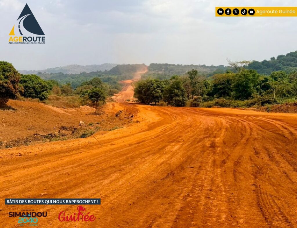 route1-1-1024x786 Axe Mamou-Labé : « les activités de terrassement, de mise en forme… se poursuivent »