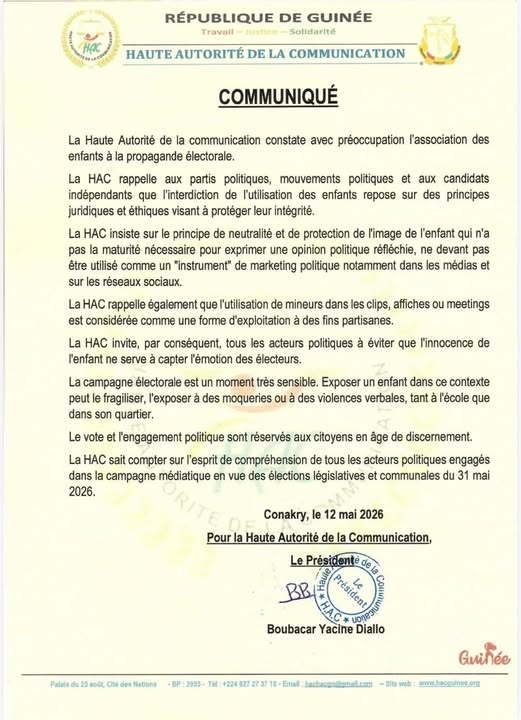 hac-enfants Campagne électorale : la HAC met en garde contre l’usage des mineurs pour des fins de propagande