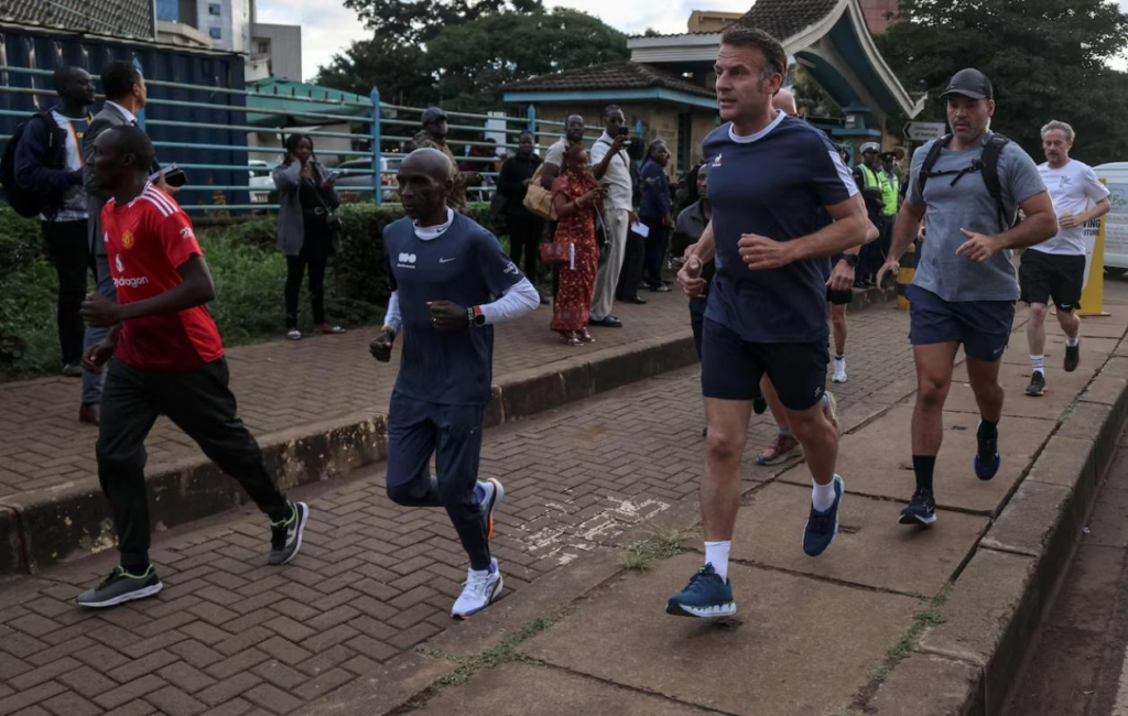 image-71-1024x650 Running : Macron et Kipchoge partagent un footing improbable au Kenya