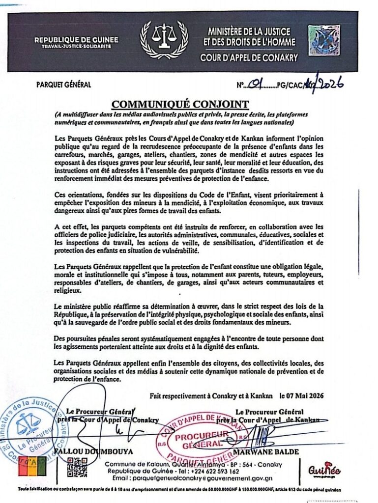 parquet-conakry-et-kankan1-769x1024 Des mineurs dans les espaces publics : les autorités menacent de sévir