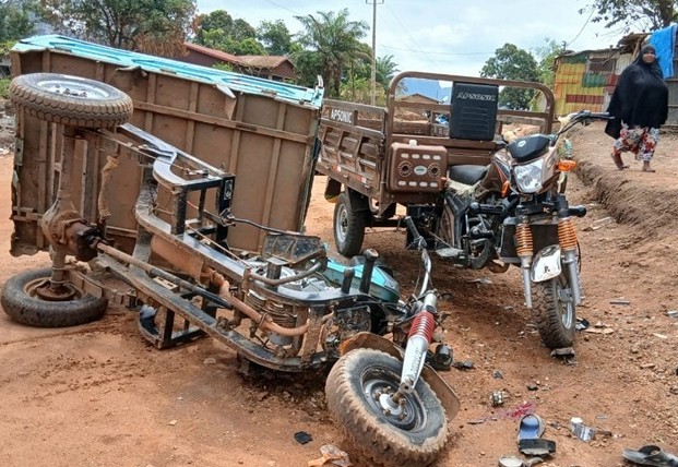 Coyah Coyah : inquiétudes face à la multiplication des accidents de tricycles conduits par des mineurs