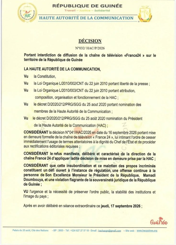 hac-france-24-735x1024 Guinée : la HAC interdit la diffusion de la chaîne France 24