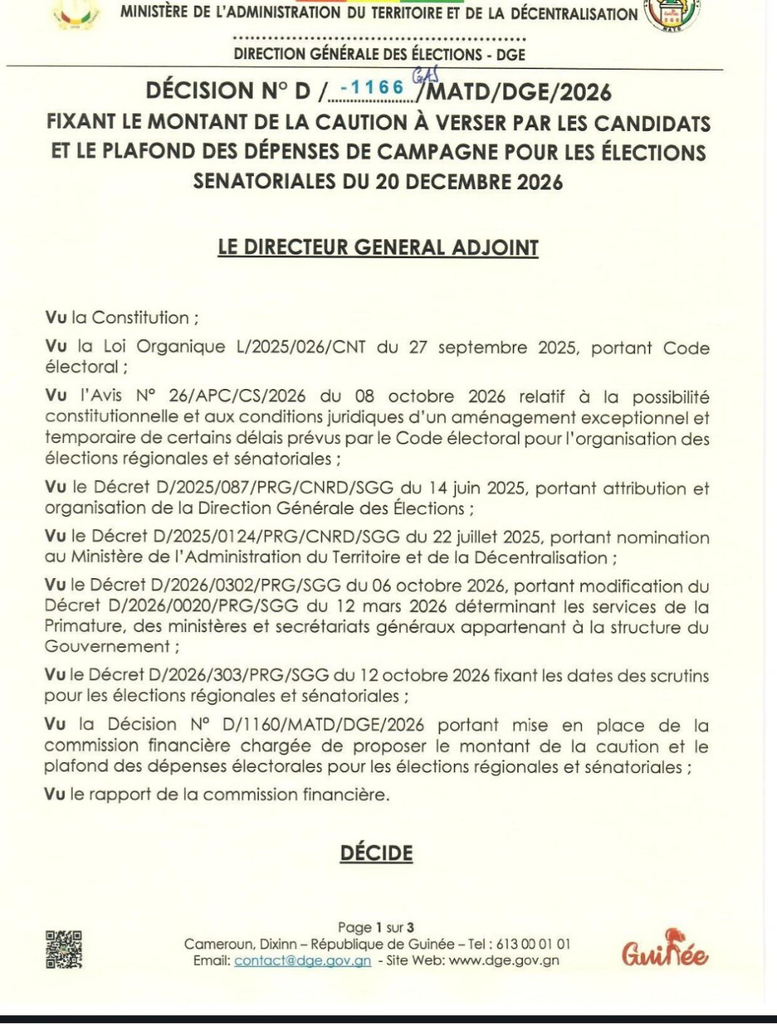 image-57-777x1024 Elections sénatoriales : la DGE fixe la caution à 30 millions et plafonne les dépenses de campagne